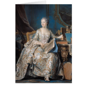 Cartão Jeanne Poisson, a Marquesa de Pompadour, 1755