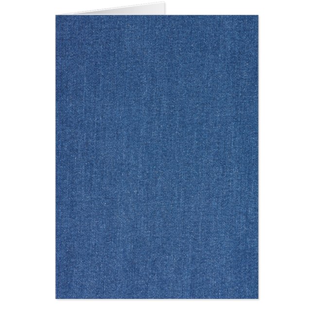 Cartão Jeans de moda azul de tecido original (Frente)