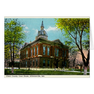 Cartão Jeffersonville, tribunal 1910 de Indiana Clark Co