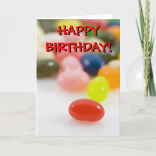 Cartão Jelly Bean Macro Birthday