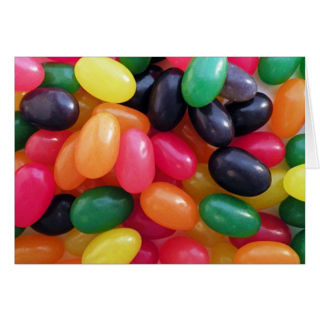 Cartão Jellybeans coloridos (Frente Horizontal)