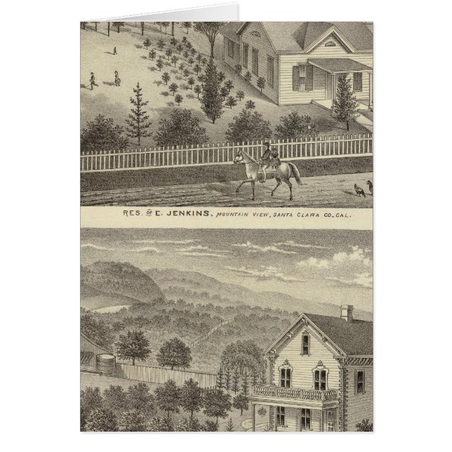 Cartão Jenkins, residências de Snyder (Frente)