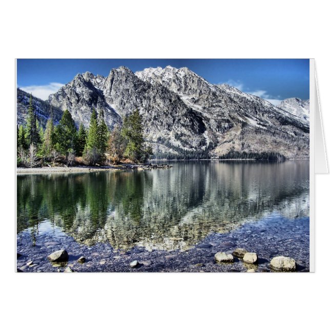 Cartão Jenny Lake Refletion (Frente Horizontal)
