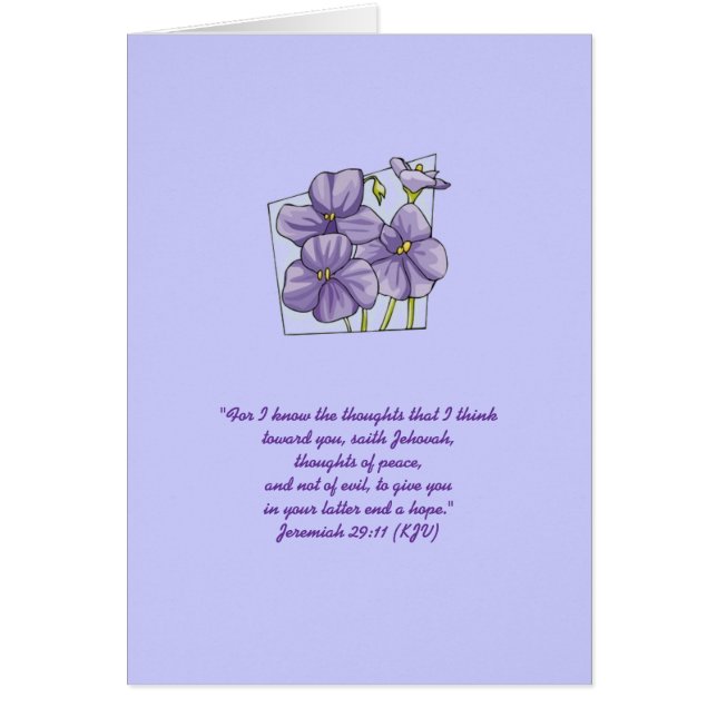 Cartão Jeremiah 29:11 (Frente)