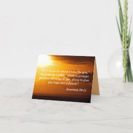 Cartão Jeremiah 29:11 Incentivo