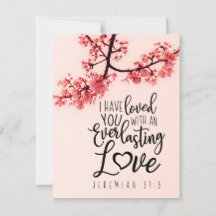 Jeremias 31:3 Eu te Amo Versículo Bíblico Flat