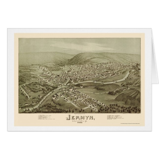 Cartão Jermyn, mapa panorâmico do PA - 1889 (Frente Horizontal)