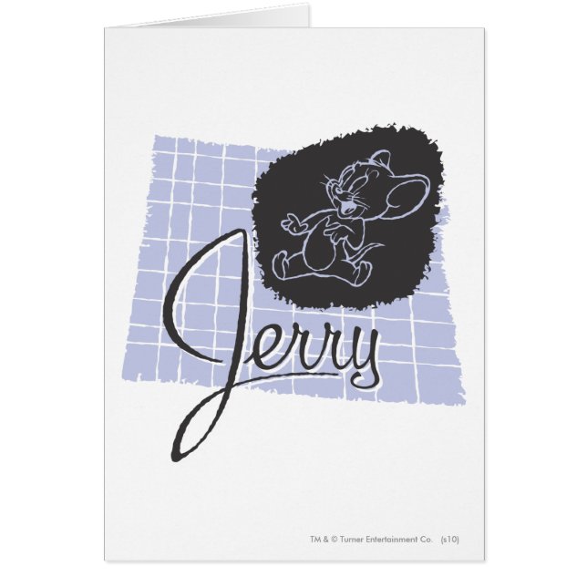 Cartão Jerry Black e Blue Script (Frente)