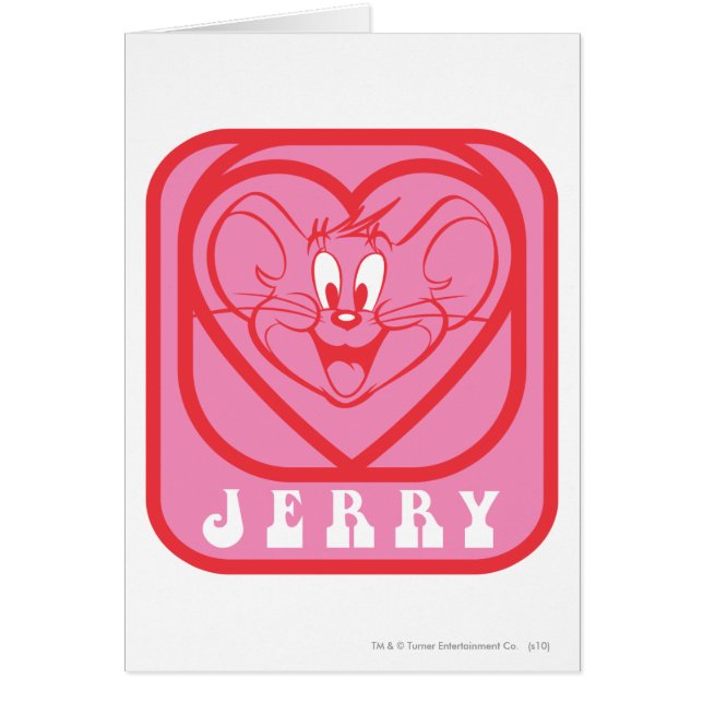Cartão Jerry Pink Hearts (Frente)