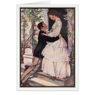 Cartão Jessie Willcox Smith - Laurie e Jo