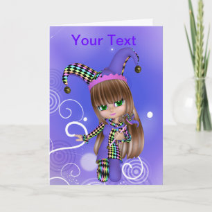 Cartão Jester Girl Greeting Card