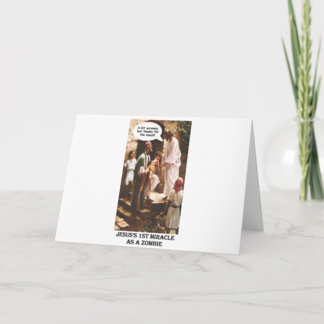 Cartão Jesus 1rua milagre como Zombie (Frente)