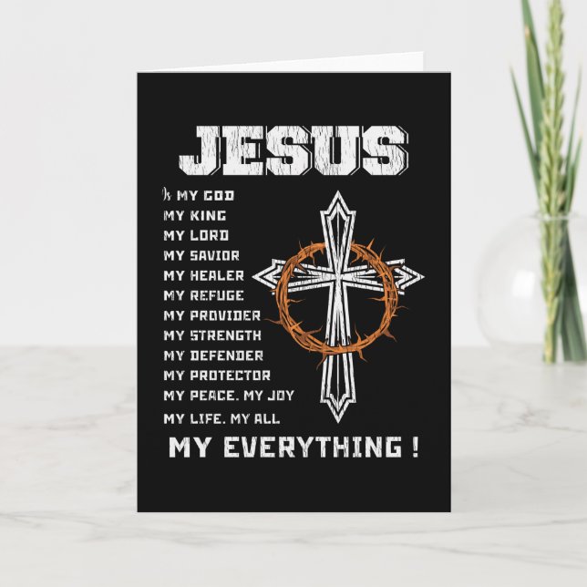 Cartão Jesus A Razão Da Temporada Natal Cristão (Frente)