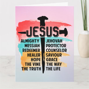 Cartão Jesus-Adicione sua mensagem especial