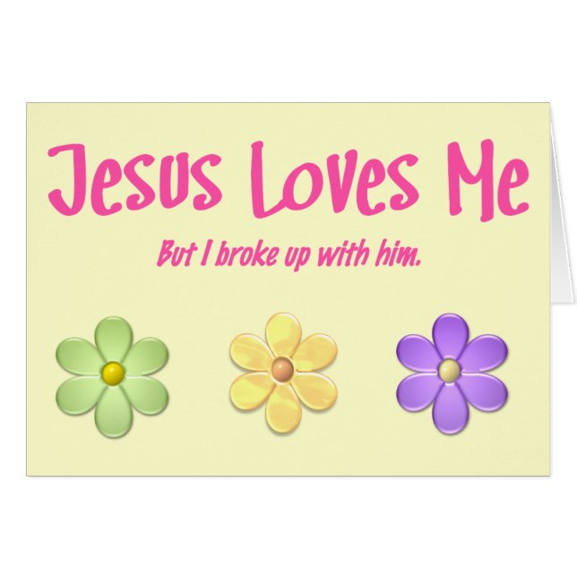 Cartão Jesus ama-me (Frente Horizontal)