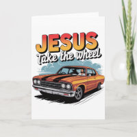 Jesus Assume o Volante Carro Musculoso Vintage