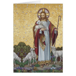 Cartão Jesus, bom pastor, muçulmano religioso