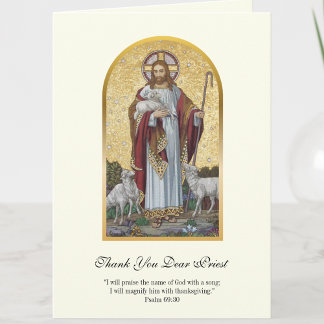 Cartão Jesus Bom Pastor Sacerdote