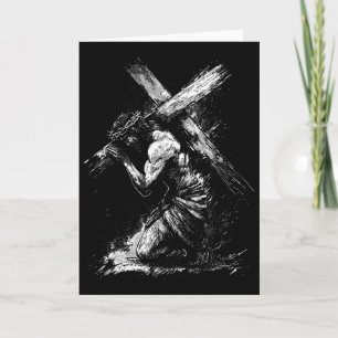 Cartão Jesus Carregando Cruz Religioso Cristão Jesus Pásc