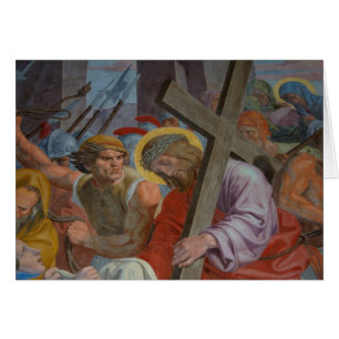 Cartão Jesus Com Sua Cruz