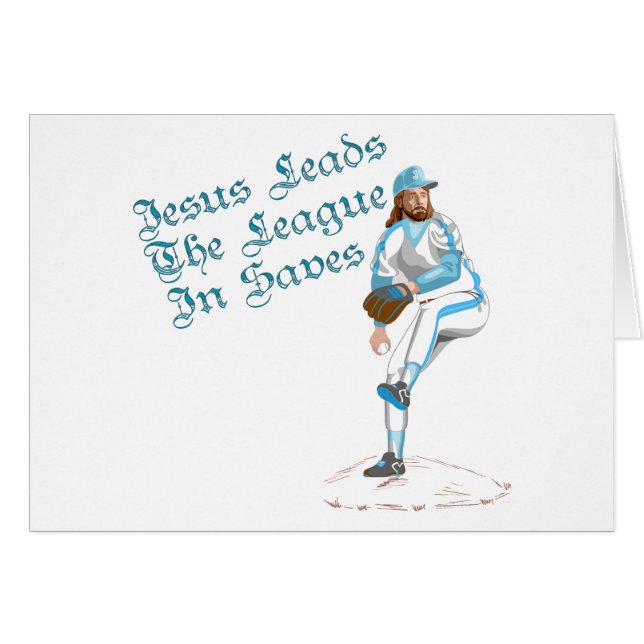 Cartão Jesus conduz a liga salvar dentro (Frente Horizontal)