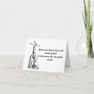 Cartão Jesus Cristo Cruzando Cordeiro De Deus