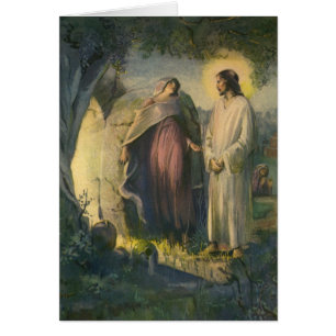 Cartão Jesus Cristo Ressuscitado pelo Túmulo por ML Greer