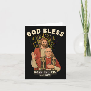 Cartão Jesus Deus abençoe Papa Leo Xiv