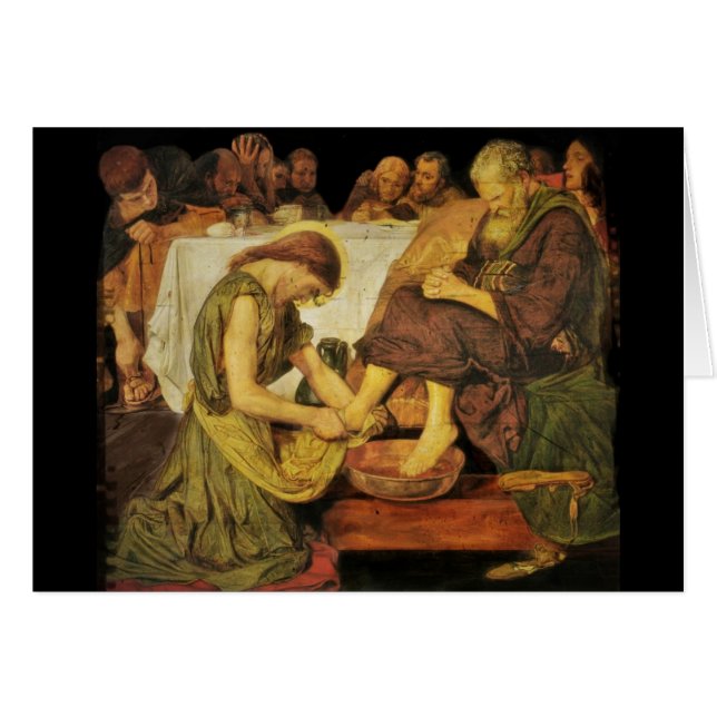 Cartão Jesus Discípulo dos Pés (Frente Horizontal)