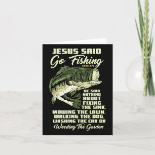 Cartão Jesus disse que iria pescar Bíblia de peixe anjo B
