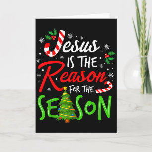 Cartão Jesus É a Razão da Temporada Fé Cristã