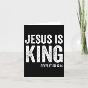 Cartão Jesus é a Revelação do Rei 17_14 Jes de Fé Cristã