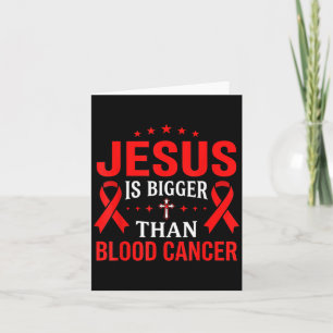 Cartão Jesus é maior do que linfoma sangue guerreiro da f