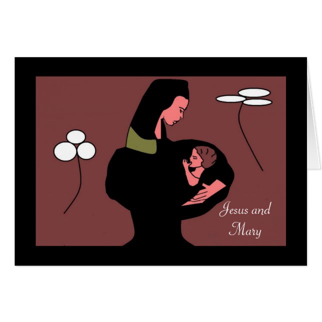 Cartão Jesus e Maria (Frente horizontal)
