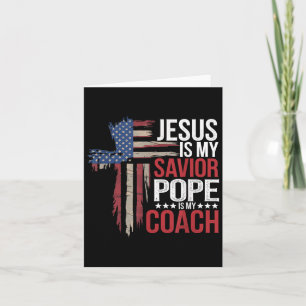 Cartão Jesus É Meu Papa Salvador É Minha Quota Religiosa 