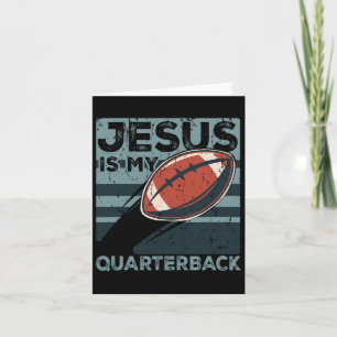 Cartão Jesus É Meu Quarterback Christian Football Ball Sp