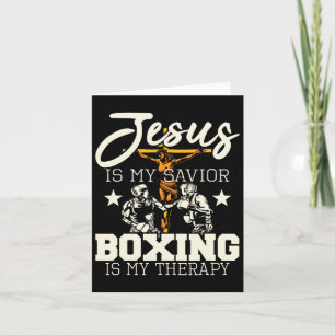 Cartão Jesus é meu salvador boxing é minha terapia - Gym 