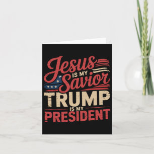 Cartão Jesus é meu salvador é meu presidente bíblico