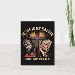 Cartão Jesus é meu salvador é meu presidente bíblico