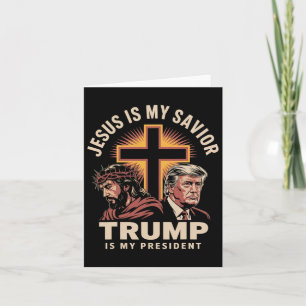 Cartão Jesus é meu salvador é meu presidente religioso