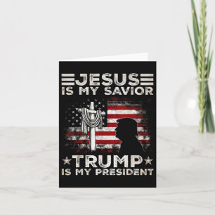 Cartão Jesus É Meu Salvador Trump É Meu Presidente 2024 E