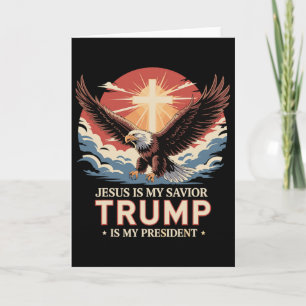 Cartão Jesus É Meu Salvador Trump É Meu Presidente Bíblic