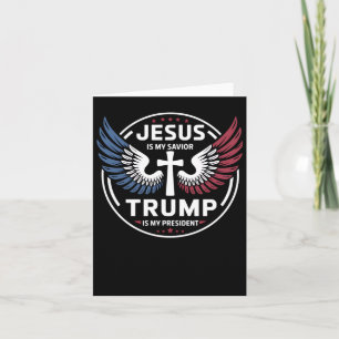 Cartão Jesus é meu salvador Trump é meu presidente - Patr