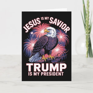 Cartão Jesus É Meu Salvador Trump É Meu Presidente Religi
