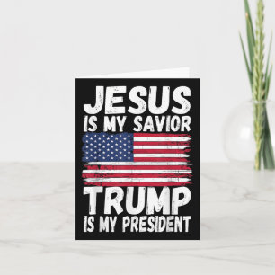 Cartão Jesus é meu salvador Trump é meu presidente _ Repú