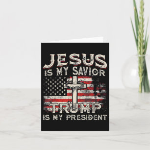 Cartão Jesus É Meu Salvador Trump É Meu Presidente Trump