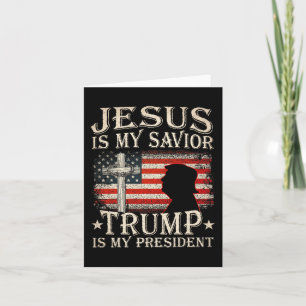 Cartão Jesus É Meu Salvador Trump É Meu Presidente Trump