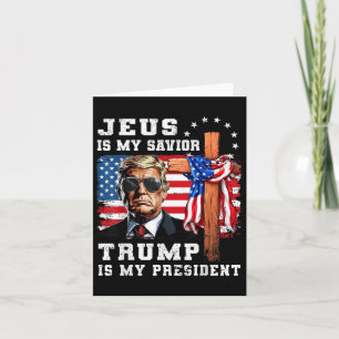 Cartão Jesus É Meu Salvador Trump É Meu Presidente Usa Ba
