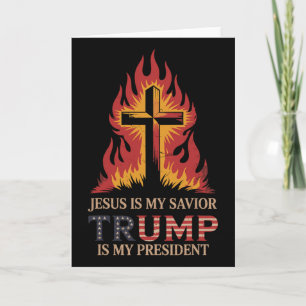 Cartão Jesus É Meu Salvador Trump Meu Presidente Conserva