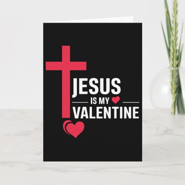 Cartão Jesus É Meu Valentim  (Frente)